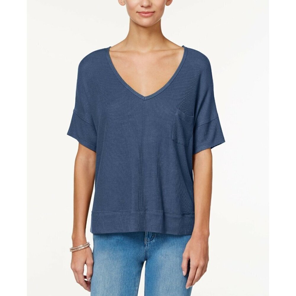 ONE CLOTHING Blue Cutout-Back T-shirt NWT SMALL